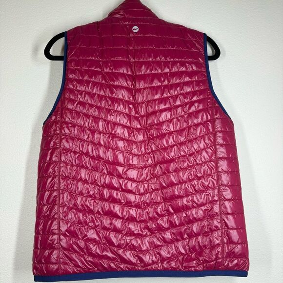 Vineyard Vines Shiny Mountain Weekend Quilted Vest Beet Red Women’s Size Medium - Picture 7 of 9